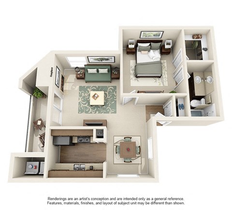 a floor plan is shown with a bedroom and a living room